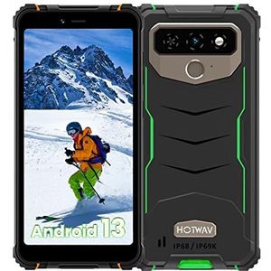 HOTWAV T5 MAX - Outdoor Mobiele Telefoon - 6,0 Inch HD+ Display - 4 GB/64 GB - 6050 mAh - Android 13 - Dual SIM - 4G