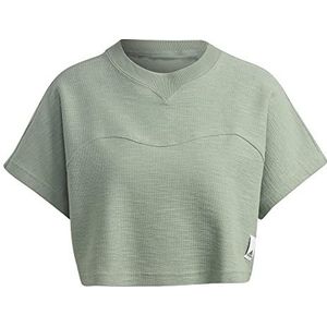 adidas Dames T-shirt (korte mouw) W LNG Lw Ft Tee, Silver Green, HZ1607, XS
