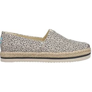 TOMS Zilveren Canvas Vrouwen Platform Alpargatas, Natuurlijk 4, 43.5 EU