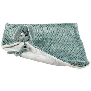 Nattou Knuffeldoek van polyester, haas Lapidou, metgezel vanaf de geboorte, ongeveer 50 cm, Lapidou, Groen