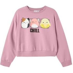 NAME IT Meisjes Nkfmomira Squish RLX Short Sweat Unb Bfu, Cameo pink., 116