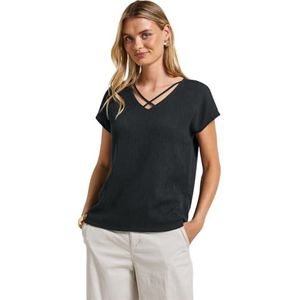 Shirttops - Pine Grove Green - Korte Mouwen - V-hals - Regular Fit