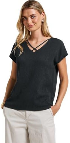 Shirttops - Pine Grove Green - Korte Mouwen - V-hals - Regular Fit