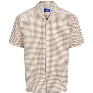 JORJEFF Jacquard Shirt SS STYD24, Moonbeam/Checks: checks, XXL