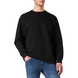 Build Your Brand Heren sweatshirt Basic Crewneck Sweater, trui voor mannen verkrijgbaar in vele kleuren, maten XS - 5XL, zwart, 5XL
