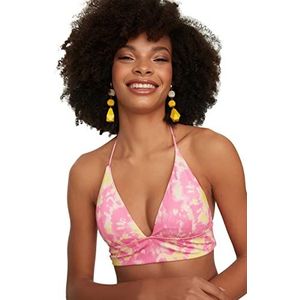 Trendyol Dames batik-patroonhouder bikini top, multicolor, 36