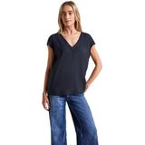 Street One - Blouse - Blauw - Dames - V-hals