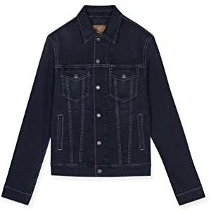 Teddy Smith, Randall sweatjack denim, herenjas, vintage/indigo, maat XL, Oud/Inkt, XXL