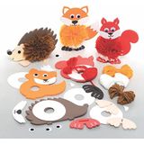 Baker Ross FE725 Dierlijke Pom Pom Kits - Set van 3, Pom Decoraties voor kinderen om te maken, te versieren en te laten zien, Creatieve activiteiten voor kinderen