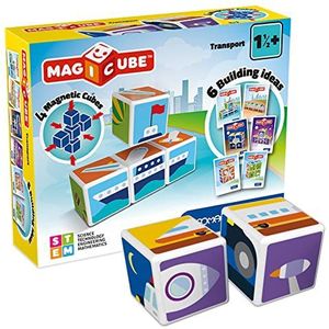 Geomag 122, Magicube Transport - Building Game with Magnetic Cubes, 4 Cubes