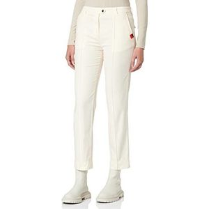 Love Moschino Casual broek voor dames met rubber label, crème, 48