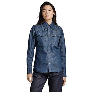 G-STAR Raw 70's Slim Denim overhemd voor dames, blauw (Raw Denim D22916-d303-001), XS