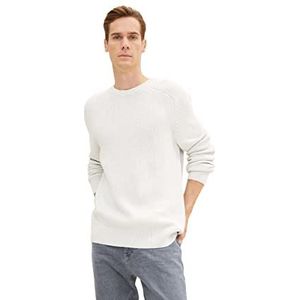 TOM TAILOR Uomini Basic gebreide trui 1032292, 14341 - Light Medium Grey Melange, XL
