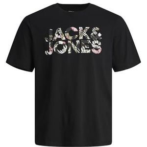 JACK & JONES Jjejeff Corp Logo Tee Ss O-Neck Sn, carbon/detail: bloem, XXL