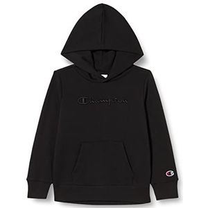 Champion Sweatshirt met capuchon voor meisjes en meisjes, Zwart, 9-10 jaar