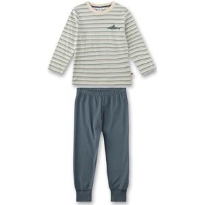 Sanetta Kinderpyjama voor jongens, lang, 100% biologisch katoen, kalk, 104 cm