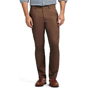IZOD Men's American Chino Flat-Front Straight-Fit Pants, Decaf Coffee, 32W x 30L