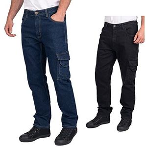 Lee Cooper LCPNT239 Werkkleding veiligheid timmerman stretch denim jeans werkbroek, blauw, 36W/31R
