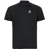 Odlo Essential Trail T-shirt voor heren met 1/2-ritssluiting, zwart, XL