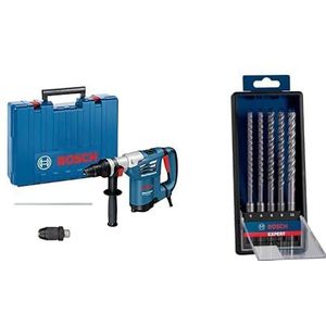 Bosch Professional boorhamer GBH 4-32 DFR (900 watt, SDS plus, slagenergie max: 4,2 J diepteaanslag: 310 mm) & Bosch Accessories 5x Expert SDS plus-7X hamerboorset (voor Gewapend beton, Ø 6-10 mm,)
