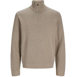 Jack & Jones - Jprblamilano Stitch Knit - Gebreide Trui - Licht Bruin
