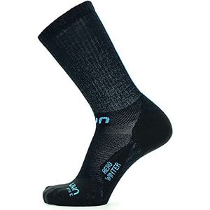UYN Cycling Aero wintersokken voor heren, zwart/turquoise, 41 EU