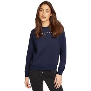 Tommy Jeans Dames Tjw Reg Linear Crew Ext Sweatshirts, Dark Night Navy, 6XL grote maten tall