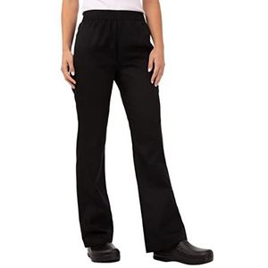 Chef Works Dames Essential Baggy Chef Broek, Zwart, XXXL
