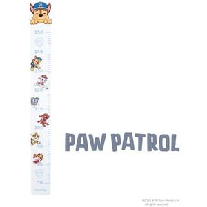 roba Groeimeter voor Kinderen Paw Patrol - Schaal van 70 cm tot 150 cm voor Meisjes & Jongens - Kindergroeimeter voor de Kinderkamer - Hout Wit/Blauw