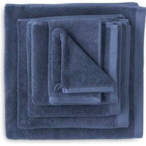 Heckett Lane Bath Guest Towel, 100% Cotton, Jeans Blue, 30 x 50 Cm, 6.0 Pieces
