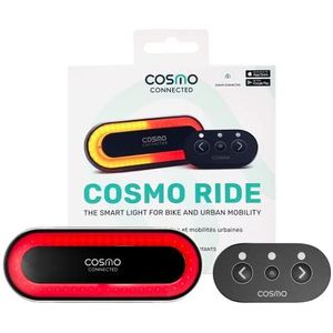 Cosmo Connected - Cosmo Ride - Smart Achterlicht - Richtingaanwijzers, Remlicht, Automatische Valdetectie - Micro-USB Oplaadbare LED-Fietsverlichting.