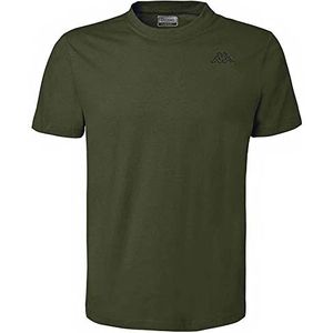 Kappa - Cafers - T-shirt - Groen Olijf - Slim-fit - Korte Mouwen