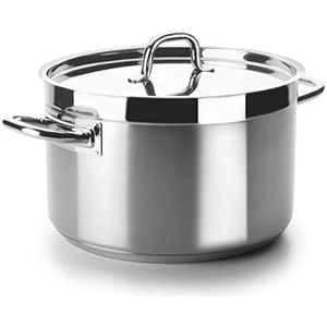 HOGE STEELPAN MET DEKSEL D.28 CM CHEF-LUXE