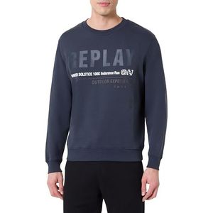 Replay M6709 Sweatshirt 087 Navy, M voor heren