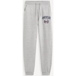 American College lange sportbroek voor dames en heren, maat XXL, model AC18, 100% katoen, Grijs, XXL