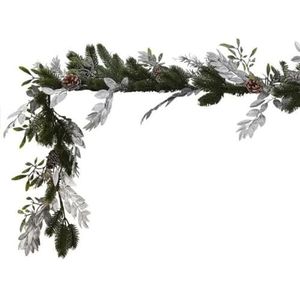 Ginger Ray TIS-618 Gebladerte Kerst Garland, Zilver