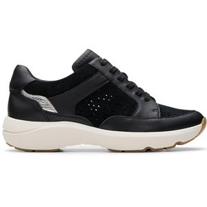 Clarks - Tivoli Walk - Sneakers - Zwart - Mesh - Lichtgewicht
