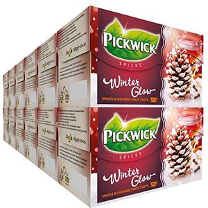 Pickwick Spices Winter Glow Zwarte Thee met Specerijen en Sinaasappel - Wintergloed (240 Theezakjes - Rainforest Alliance Gecertificeerd) - 12 x 20 Zakjes