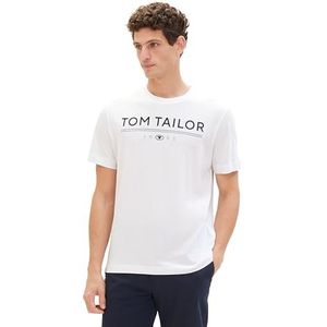 TOM TAILOR T-shirt voor heren, 20000 - wit, M