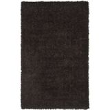 Safavieh Mara Shag tapijt, handgetuft polyester tapijt in chocolade/chocolade, 121 x 182 cm