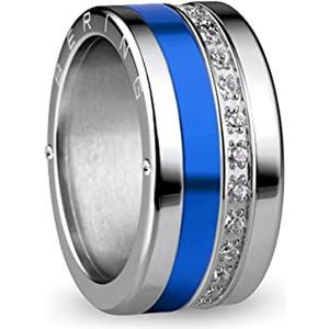 BERING Verwisselbare ringcombinatie voor dames, in zilver en blauw, met uniek Twist- & Change-systeem, Amur