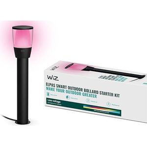 WiZ Elpas Tuinpaal voor buiten Zwart - Starterset - Gekleurd en Wit Licht - Slimme LED Verlichting - 12V