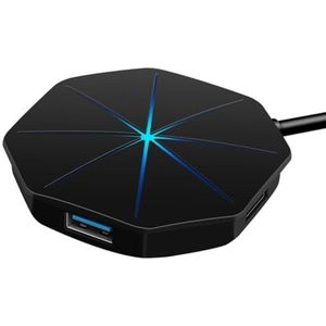 Zarivy 4-poorts USB 3.0 hub met LED-licht, ideaal voor het uitbreiden van verbindingen en snelle gegevensoverdracht.