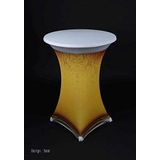 Gastro Uzal Statafelhoes stretch bier motief, plaid in wit 65-72 cm rond, voor evenement, gastronomie, catering en bruiloft