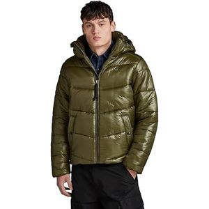 G-STAR RAW Gewatteerde jas met capuchon voor heren, groen (shadow olive D24676-D418-B230), M