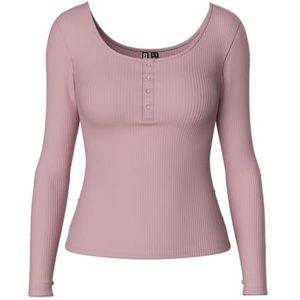 PIECES - PCKITTE - T-shirt - Rosa - Lange Mouw