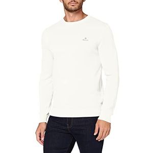 GANT Pullover met lange mouwen ronde hals logo borduurwerk rookblauw, Eggshell., 5XL