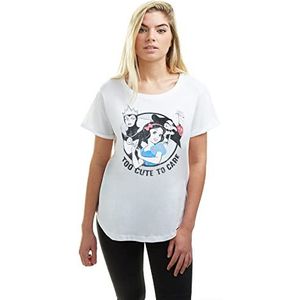 Disney Too Cute T-shirt voor dames, wit, groot