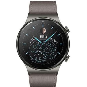 HUAWEI Watch GT 2 Pro Smartwatch, AMOLED touchscreen, 1,39 inch, 2 weken batterijduur, GPS & GLONASS, SpO2, meer dan 100 trainingsmodi, oproepen via Bluetooth, grijs