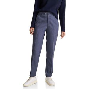 Street One Dames Chino Belt Flap Blue Hw Pants, Origineel blauw, 34W / 30L